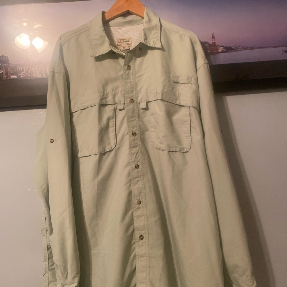 L.L. Bean Green Lightweight Shirt Jacket